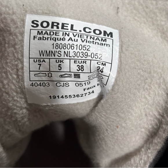 Sorel Explorer Joan Boots Grey Size 7 Women’s Snow Winter - Picture 5 of 7